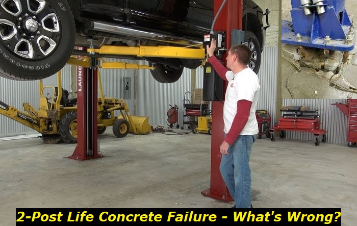 2-post lift concrete failure